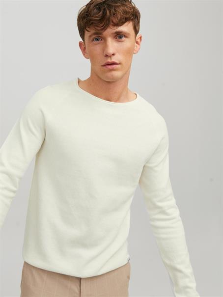 JJEHILL KNIT CREW NECK NOOS cloud dancer