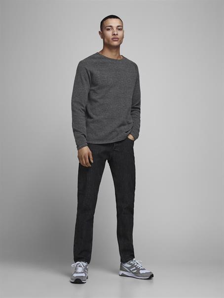 JJEHILL KNIT CREW NECK NOOS dark grey melange