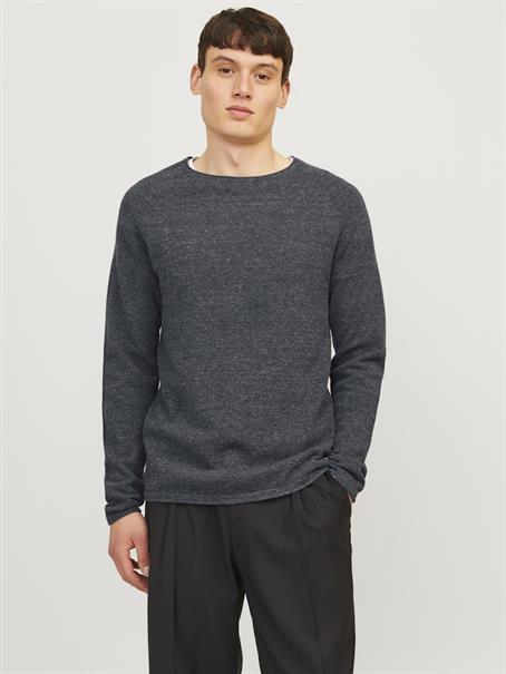 JJEHILL KNIT CREW NECK NOOS dark grey melange