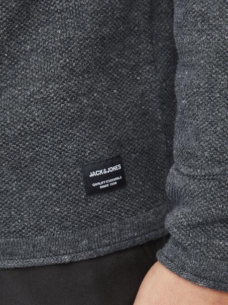 JJEHILL KNIT CREW NECK NOOS dark grey melange