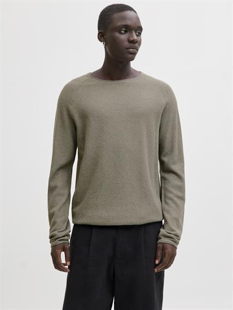 JJEHILL KNIT CREW NECK NOOS vetiver