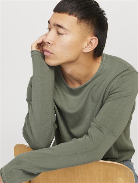 JJELEO KNIT CREW NECK NOOS agave green