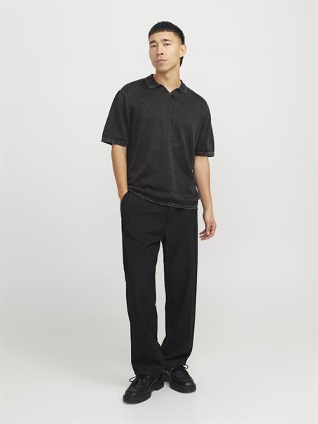 JJELEO KNIT POLO SS LN caviar