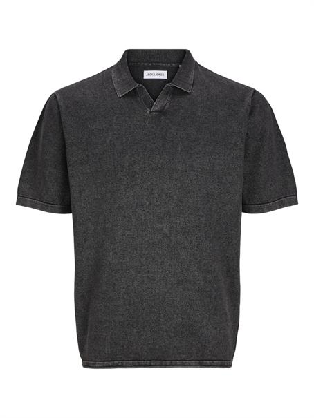 JJELEO KNIT POLO SS LN caviar
