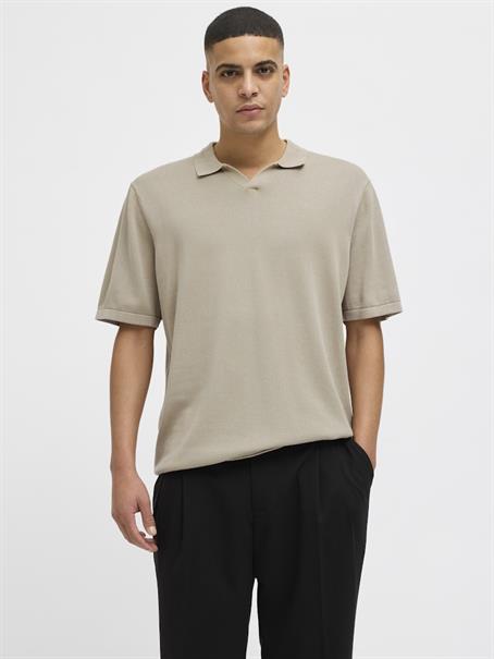 JJELEO KNIT POLO SS LN crockery