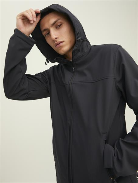 JJEMARVIN HOOD SOFTSHELL NOOS black