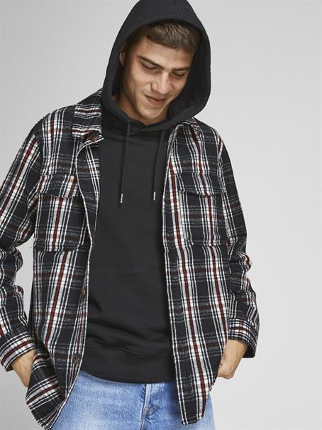 JJEORGANIC BASIC SWEAT HOOD NOOS black