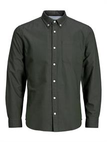 JJEOXFORD BASIC SHIRT L/S NOOS dunkelgrün