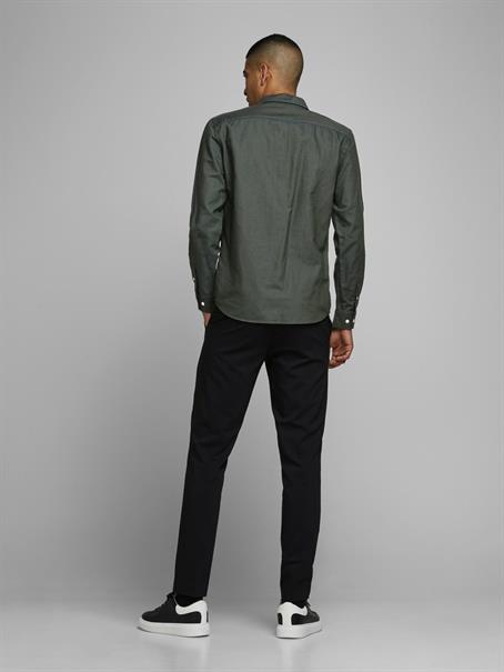 JJEOXFORD BASIC SHIRT L/S NOOS dunkelgrün