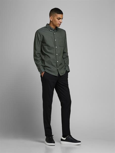 JJEOXFORD BASIC SHIRT L/S NOOS dunkelgrün