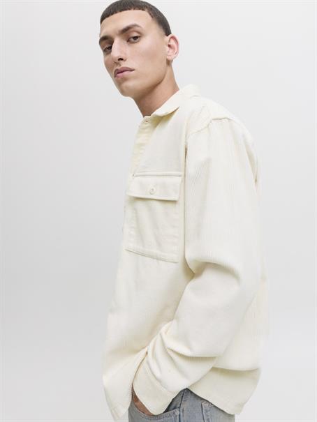JJEPERFECT CORDUROY OVERSHIRT LS SN antique white
