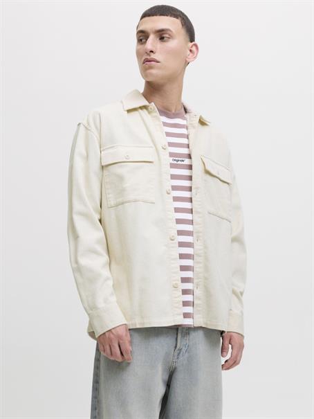 JJEPERFECT CORDUROY OVERSHIRT LS SN antique white