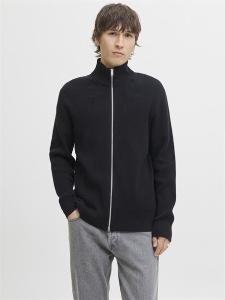 JJEPERFECT KNIT ZIP CARDIGAN SN black