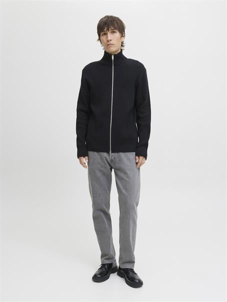 JJEPERFECT KNIT ZIP CARDIGAN SN black