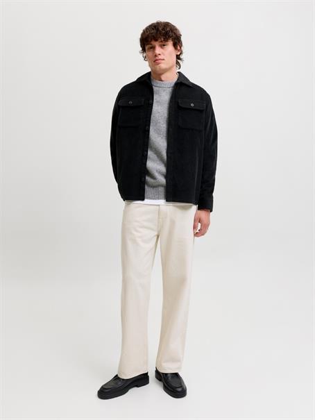 JJEREGENT CORD OVERSHIRT LS SN black