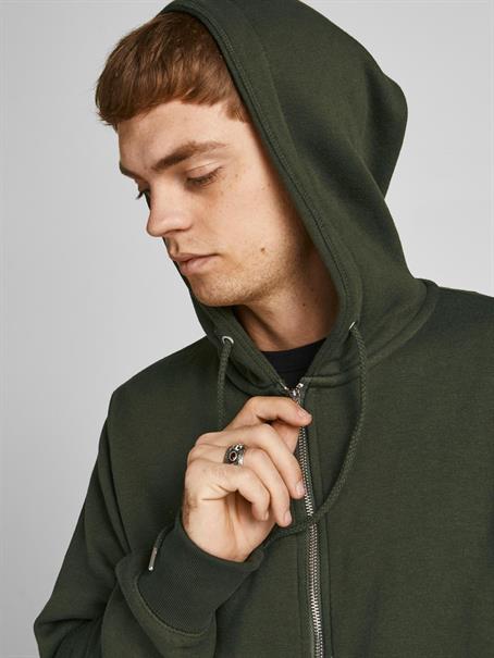 JJESOFT BASIC SWEAT ZIP HOOD NOOS forest night