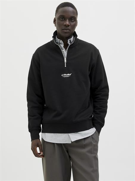 JJESOHO SWEAT QUARTER ZIP HN NOOS black