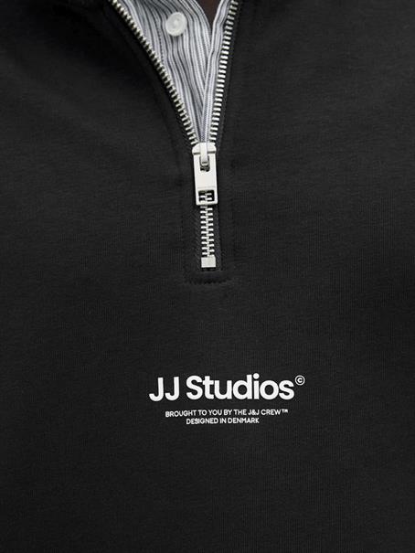 JJESOHO SWEAT QUARTER ZIP HN NOOS black