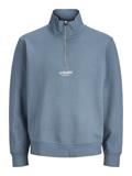 JJESOHO SWEAT QUARTER ZIP HN NOOS blue mirage
