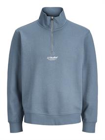 JJESOHO SWEAT QUARTER ZIP HN NOOS blue mirage
