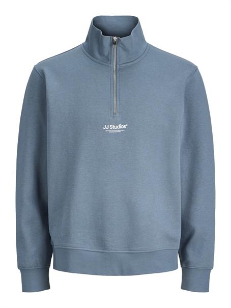 JJESOHO SWEAT QUARTER ZIP HN NOOS blue mirage