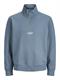 JJESOHO SWEAT QUARTER ZIP HN NOOS blue mirage