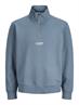 JJESOHO SWEAT QUARTER ZIP HN NOOS blue mirage