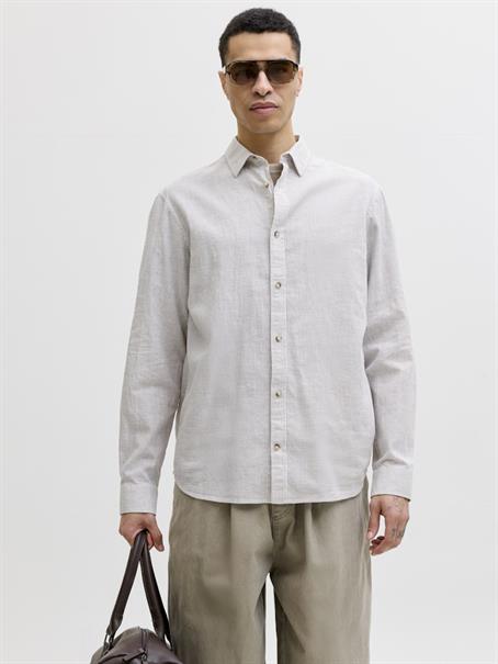 JJESUMMER LINEN BLEND SHIRT L/S SN crockery