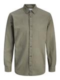 JJESUMMER LINEN BLEND SHIRT L/S SN dusty olive