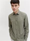 JJESUMMER LINEN BLEND SHIRT L/S SN dusty olive