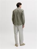 JJESUMMER LINEN BLEND SHIRT L/S SN dusty olive