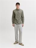 JJESUMMER LINEN BLEND SHIRT L/S SN dusty olive