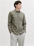JJESUMMER LINEN BLEND SHIRT L/S SN dusty olive