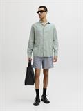 JJESUMMER LINEN BLEND SHIRT L/S SN granite green