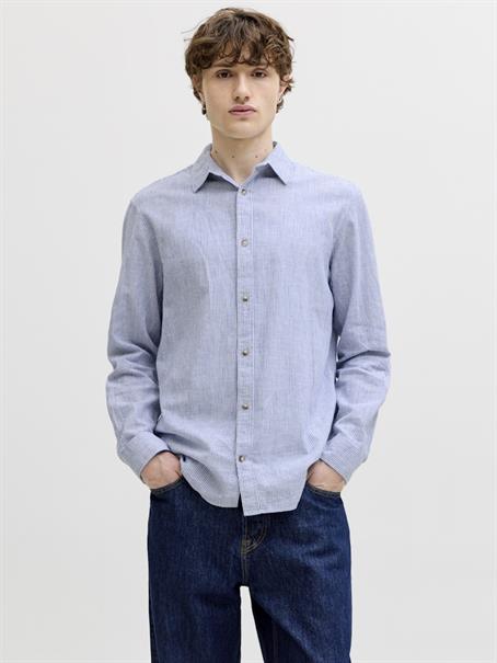 JJESUMMER LINEN BLEND SHIRT L/S SN infinity