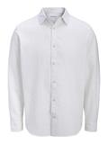JJESUMMER LINEN BLEND SHIRT L/S SN white