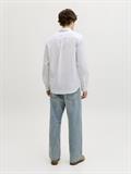 JJESUMMER LINEN BLEND SHIRT L/S SN white