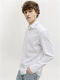 JJESUMMER LINEN BLEND SHIRT L/S SN white