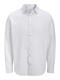 JJESUMMER LINEN BLEND SHIRT L/S SN white