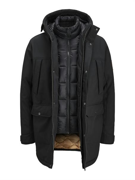 JJFINN SOFTSHELL PARKA black
