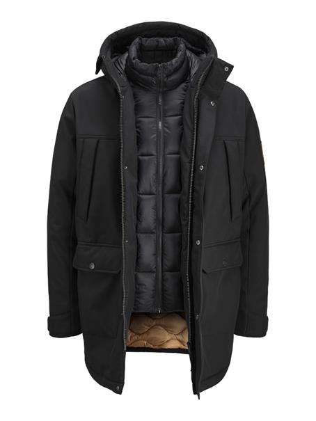 JJFINN SOFTSHELL PARKA black