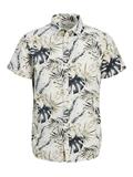 JJHAWAII AOP SHIRT SS LN cloud dancer