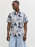 JJHONOLULU AOP SHIRT SS cloud dancer