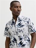 JJHONOLULU AOP SHIRT SS cloud dancer