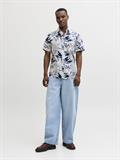 JJHONOLULU AOP SHIRT SS cloud dancer