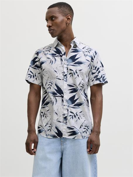 JJHONOLULU AOP SHIRT SS cloud dancer