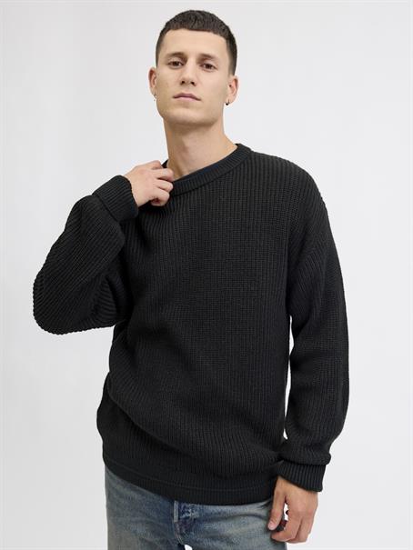 JJKAITO KNIT CREW NECK BF black