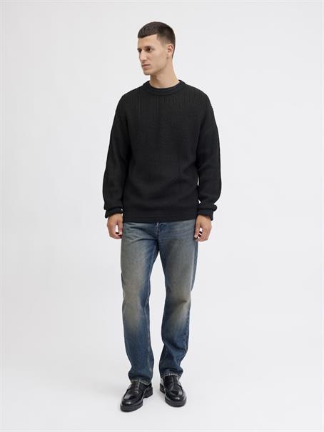 JJKAITO KNIT CREW NECK BF black
