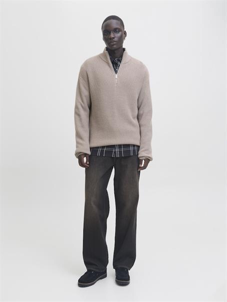 JJKAITO KNIT HALF ZIP BF atmosphere