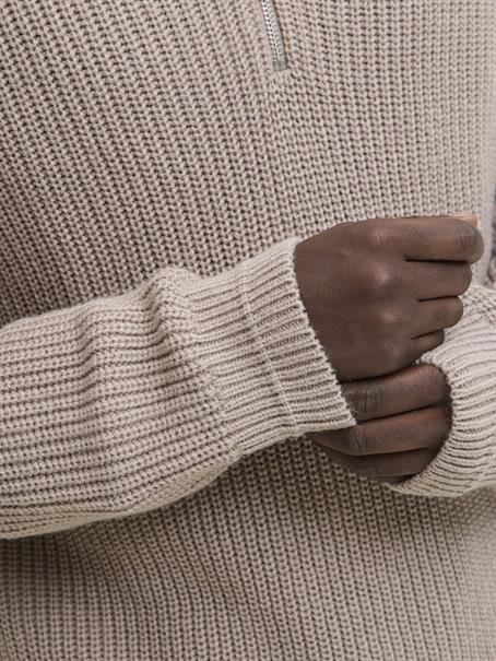 JJKAITO KNIT HALF ZIP BF atmosphere